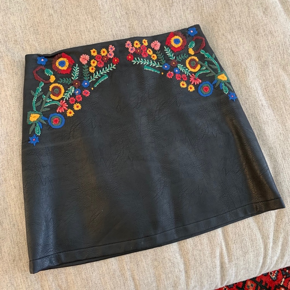 Vegan leather skirt